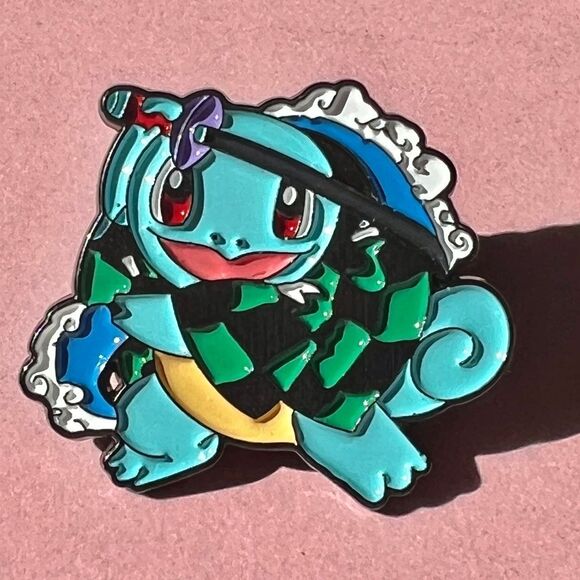 Squirtle/Tanjiro Pokemon Enamel Pin - Picture 1 of 5